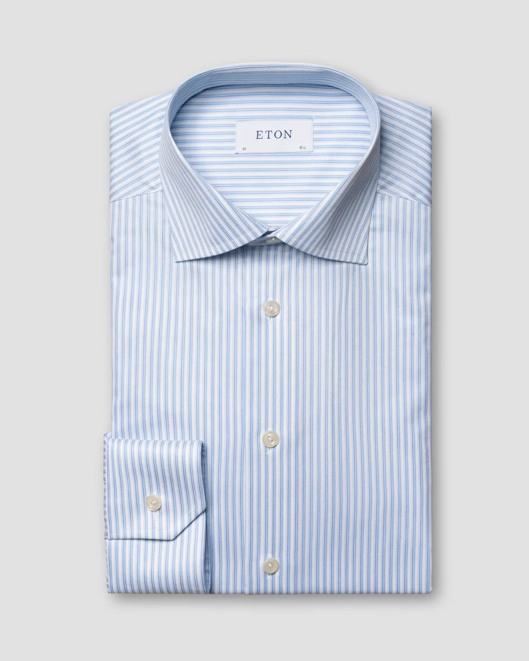 Eton Slim Light Blue White dotted shops Dress Shirt