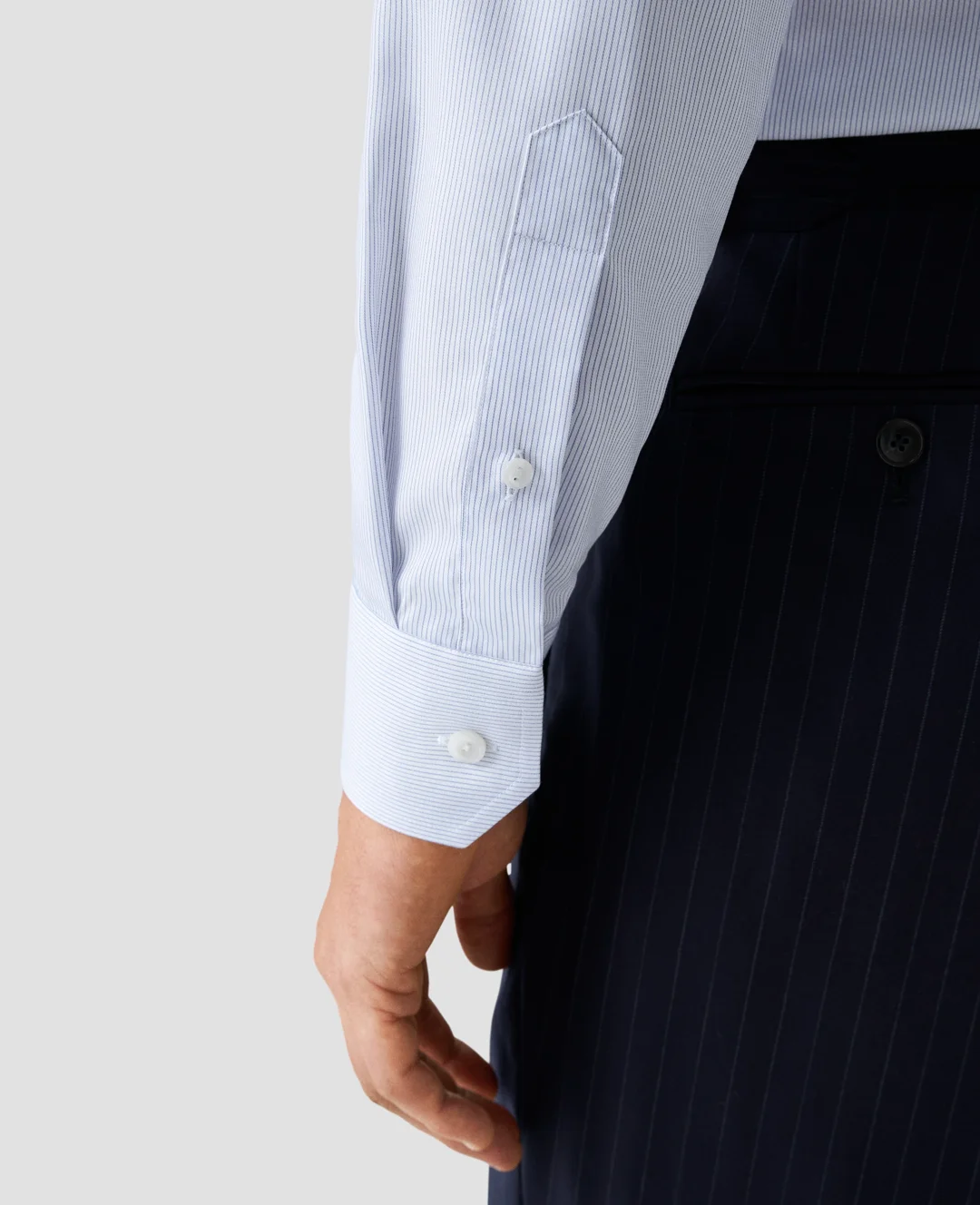 dark blue dressing gown Phenom Classic Light Blue Striped Short Sleeve Dress Shirt – Timeless and  Stylish Fit