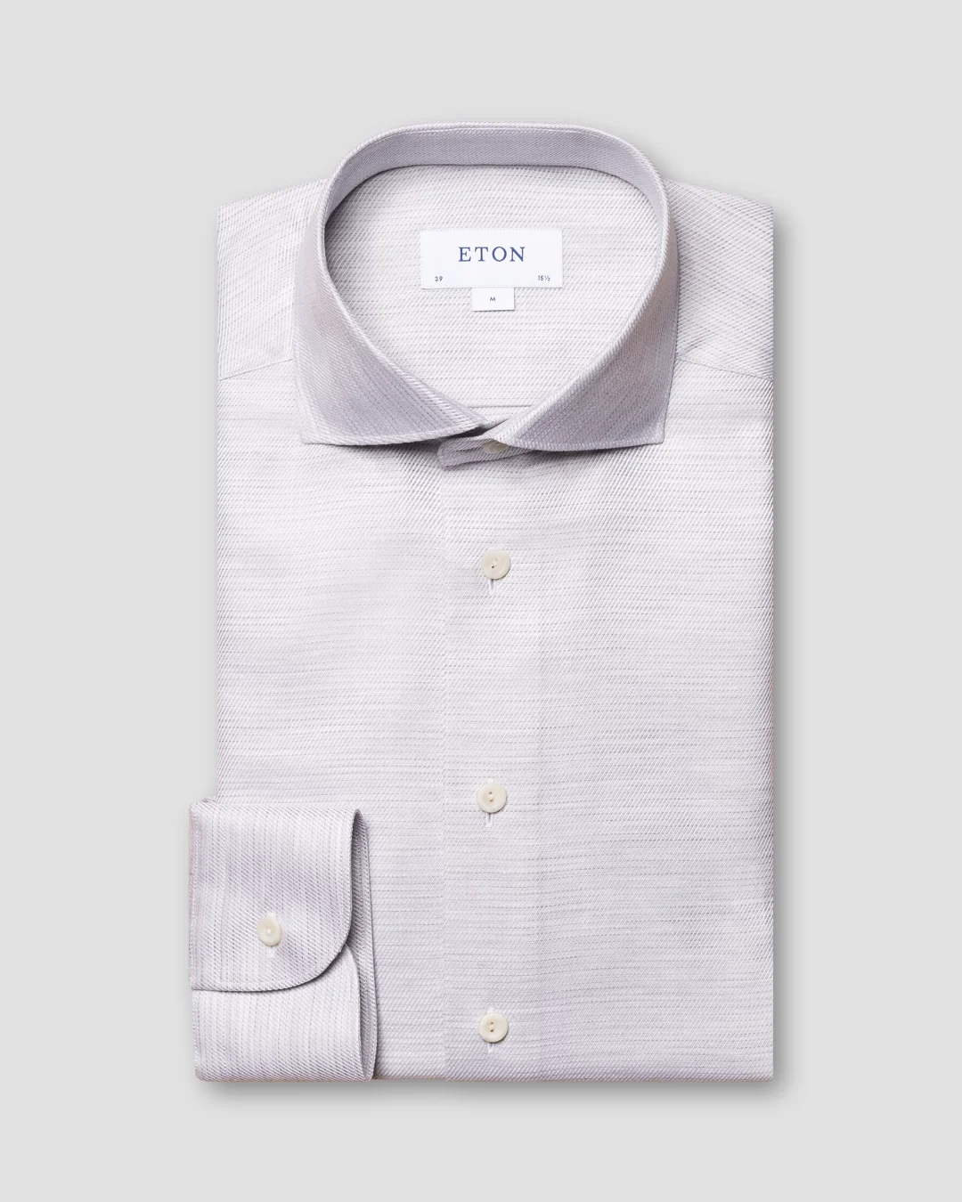 Light Gray Fine Twill Mlange Shirt - Eton