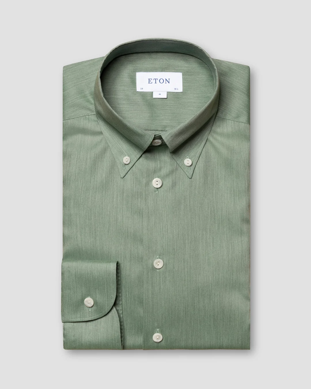 Green Wrinkle Free Oxford Shirt - Eton