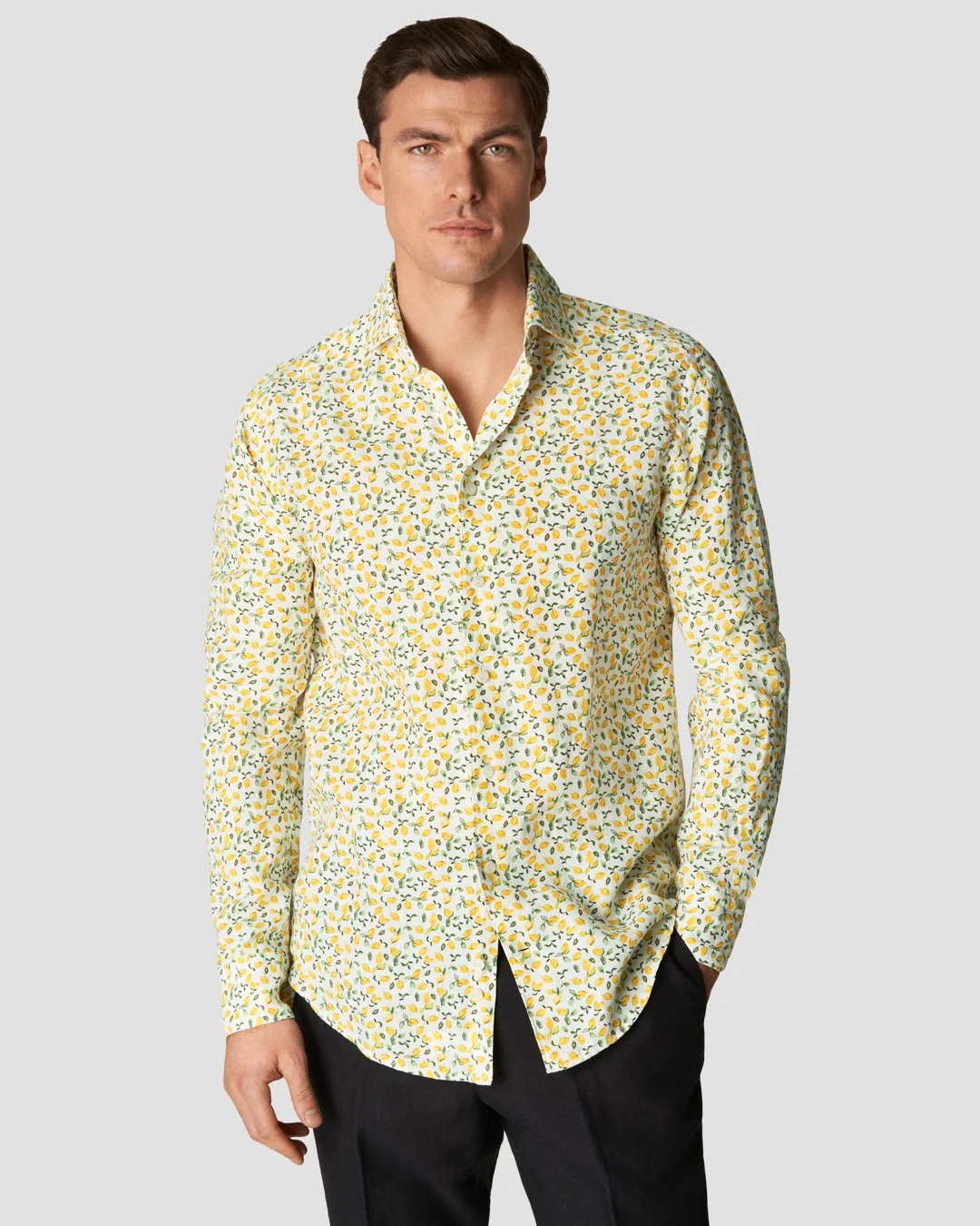 Yellow Printed Cotton Overshirt