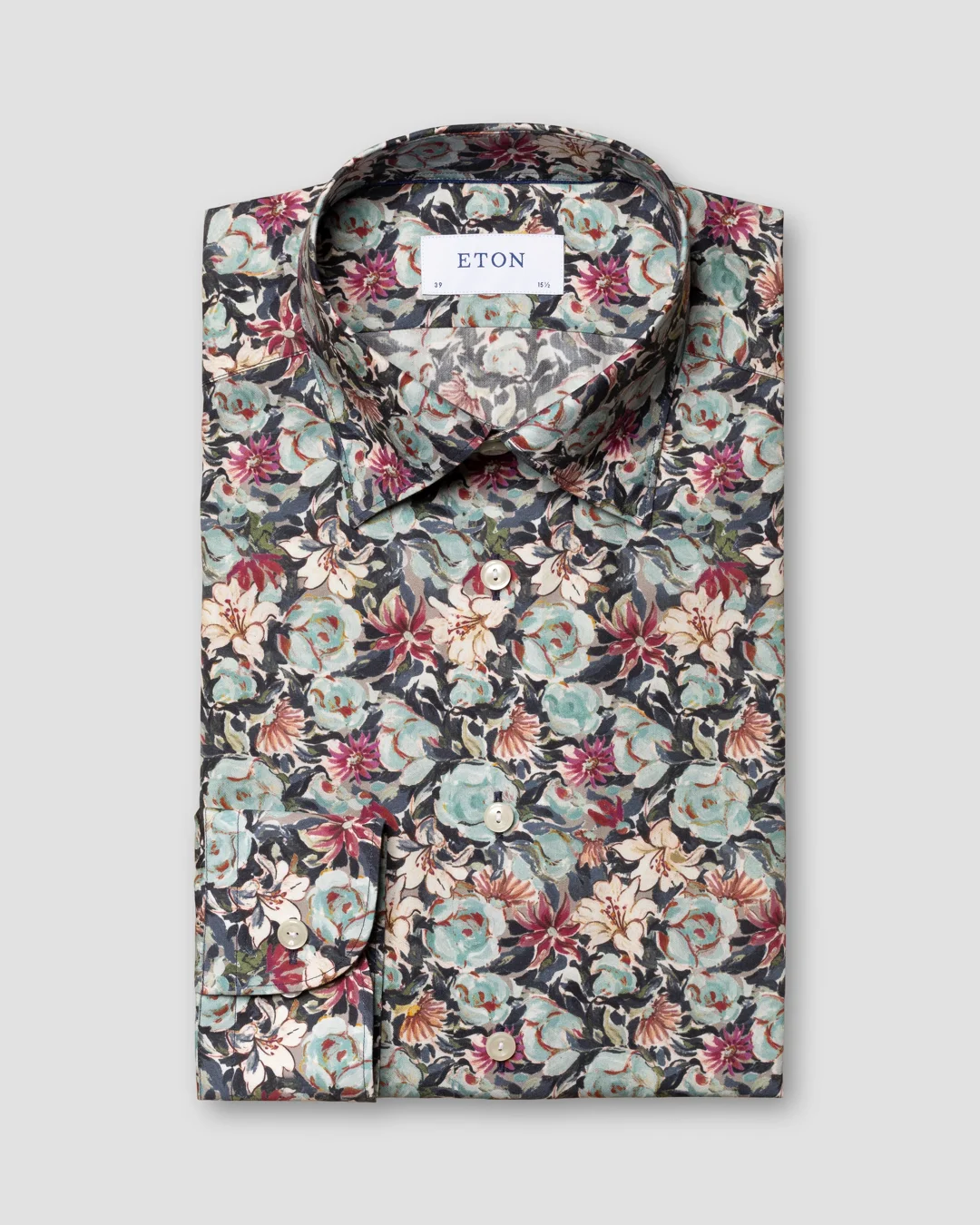 bar iii organic cotton watercolor floral-print slim fit dress shirt Pink and White Floral Hand Block Printed Fit & Flare Dress