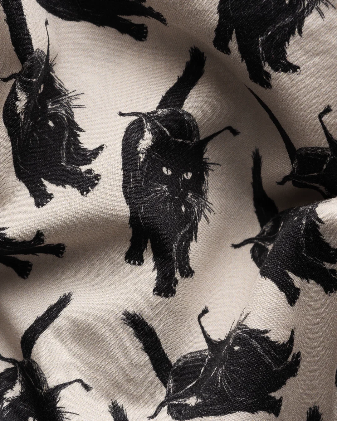 Cat Print Resort Shirt - Eton Cat Print Resort Shirt - Eton