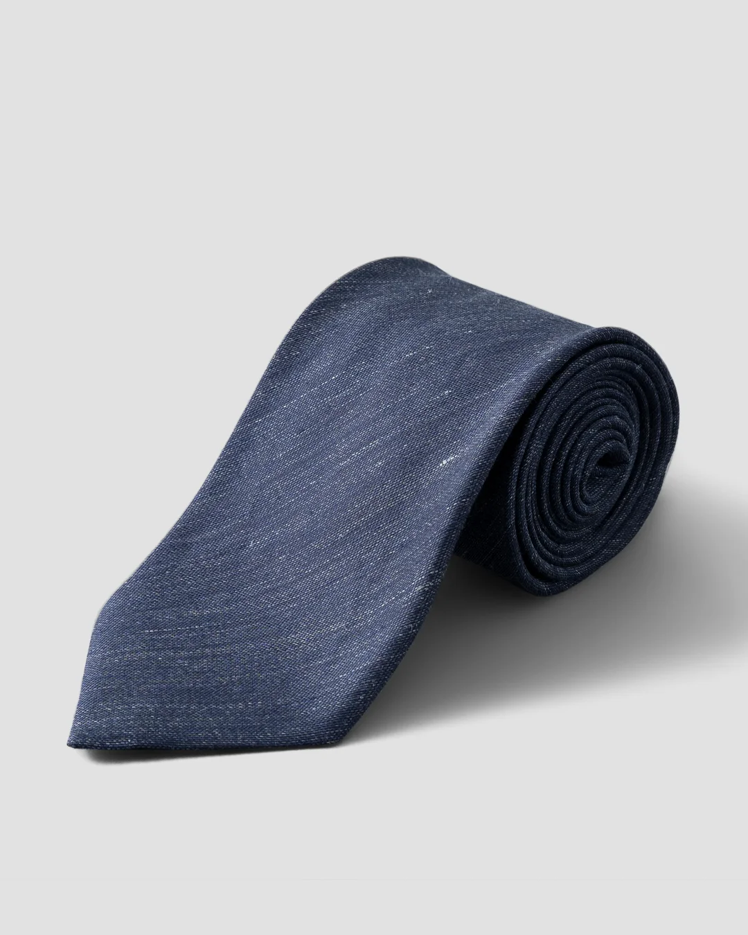 Navy Silk Linen Tie - Eton