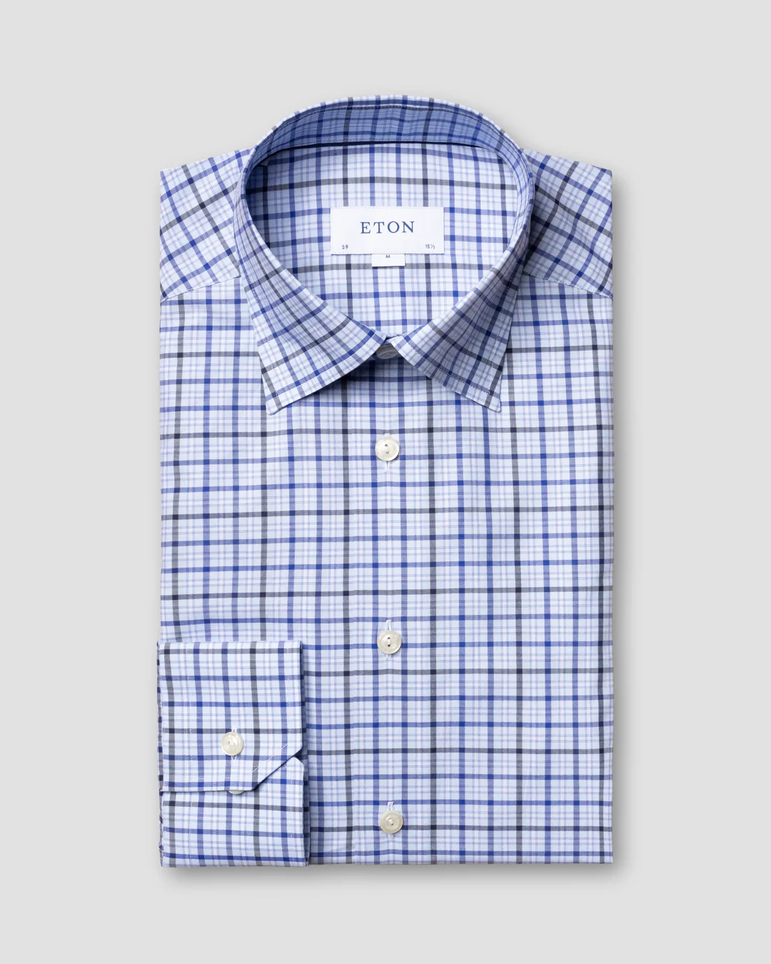 Blue Checks Fine Twill Shirt - Eton