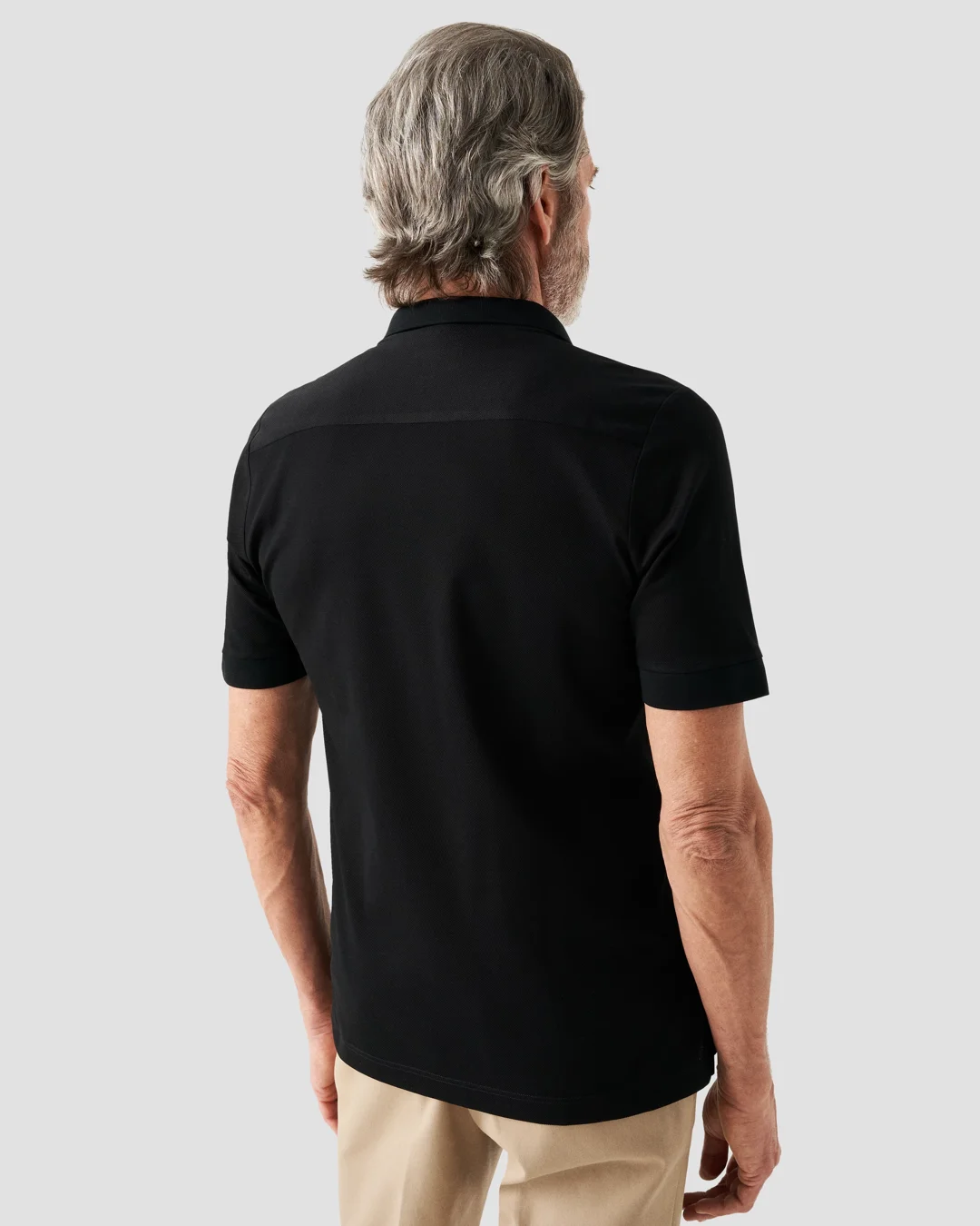 Black Filo di Scozia Piqué Polo Shirt - Short Sleeve - Eton