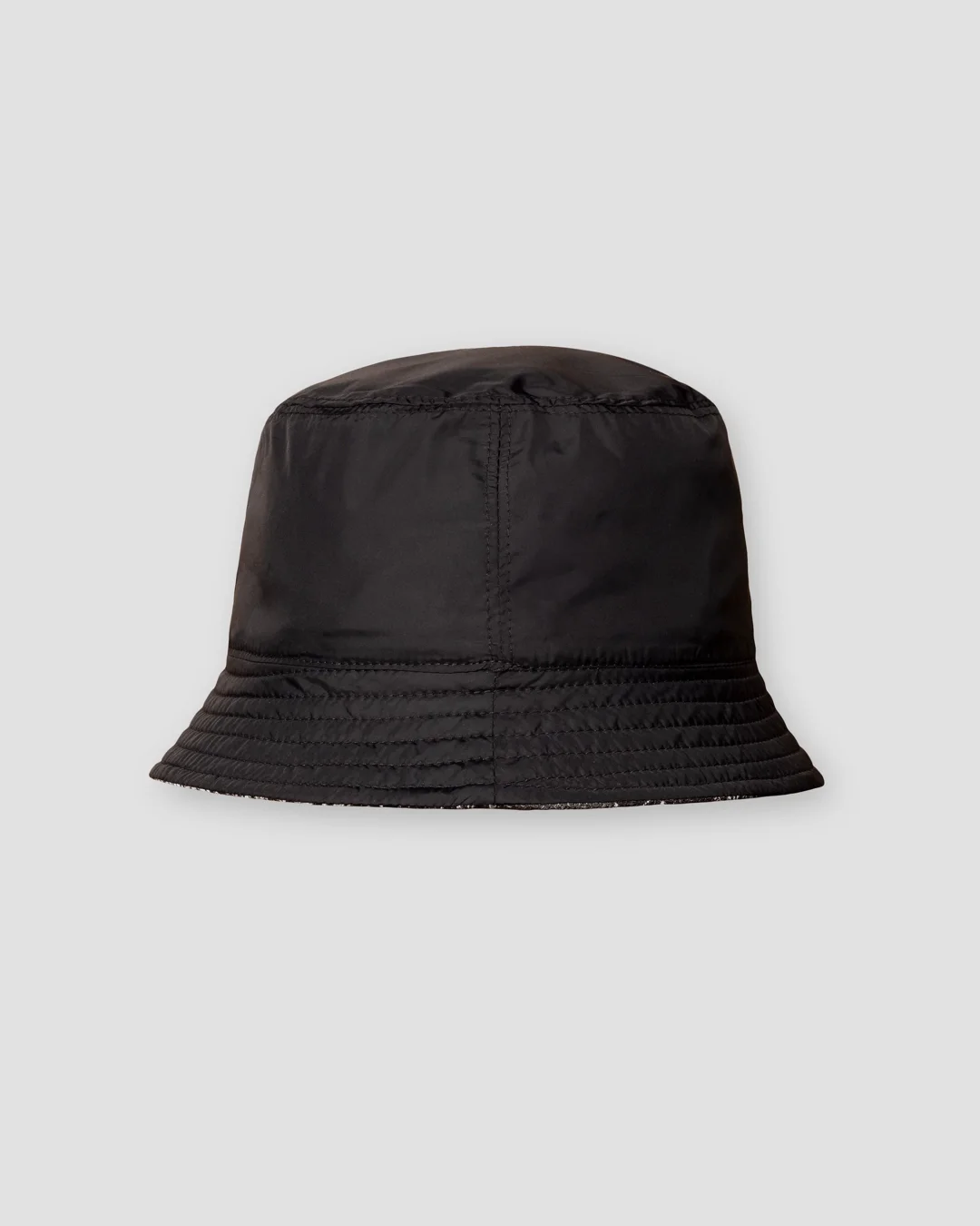 Black Dobby Bucket Hat – Monochrome Patchwork Print - Eton