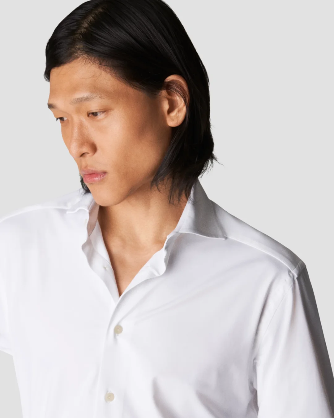 White Four-Way Stretch Shirt - Eton