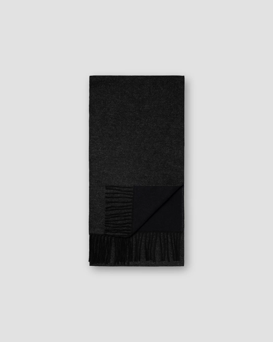 100% Cashmere Scarf/Wrap - Made In England, Solid Ink Black, Winter Luxury Accessory