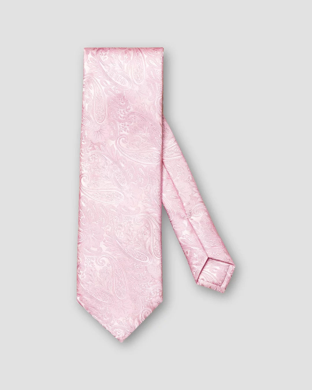 Plastron in antique pink micro jacquard silk