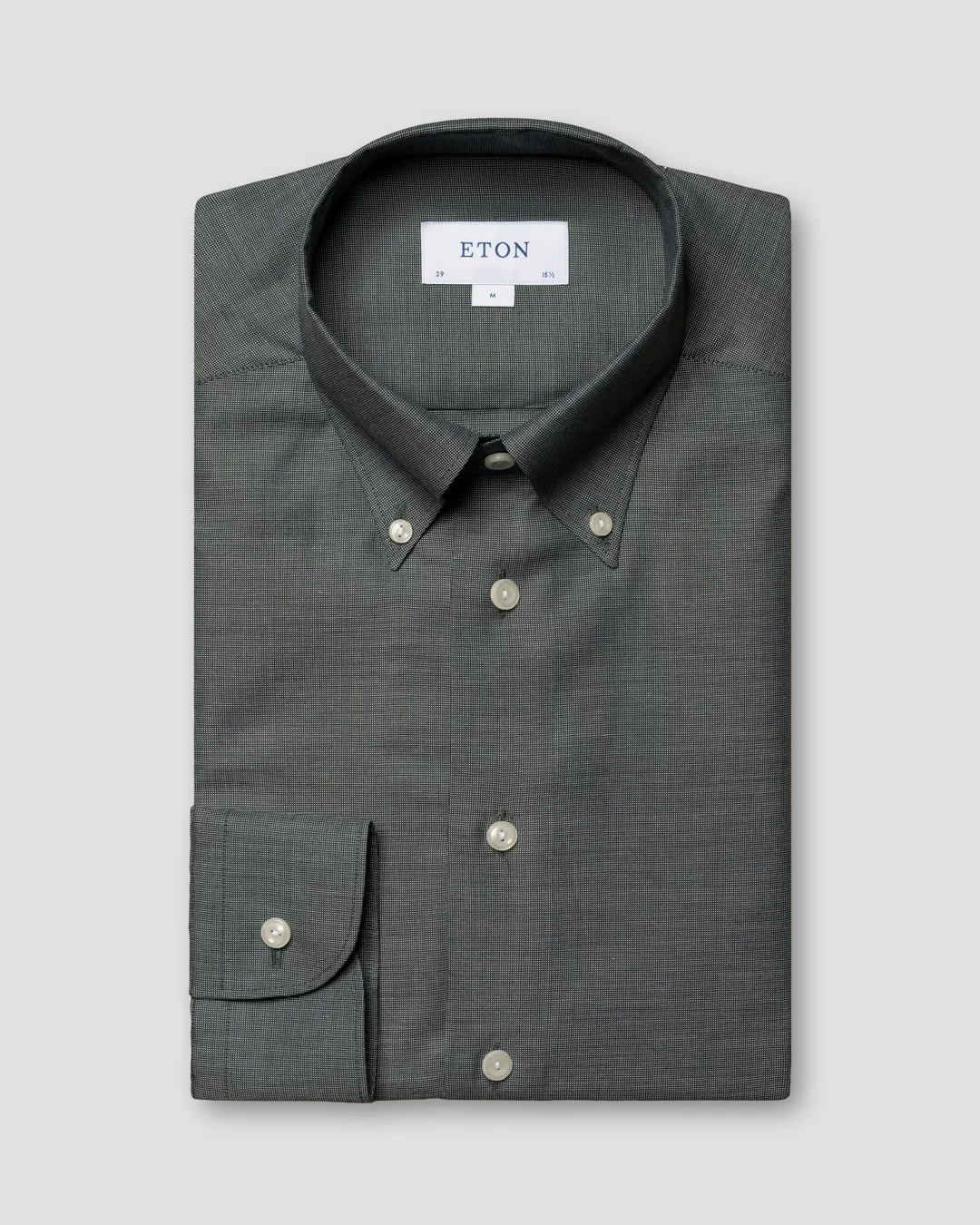 Dark Green Wrinkle Free Oxford Shirt - Eton Dark Green Wrinkle Free Oxford Shirt - Eton