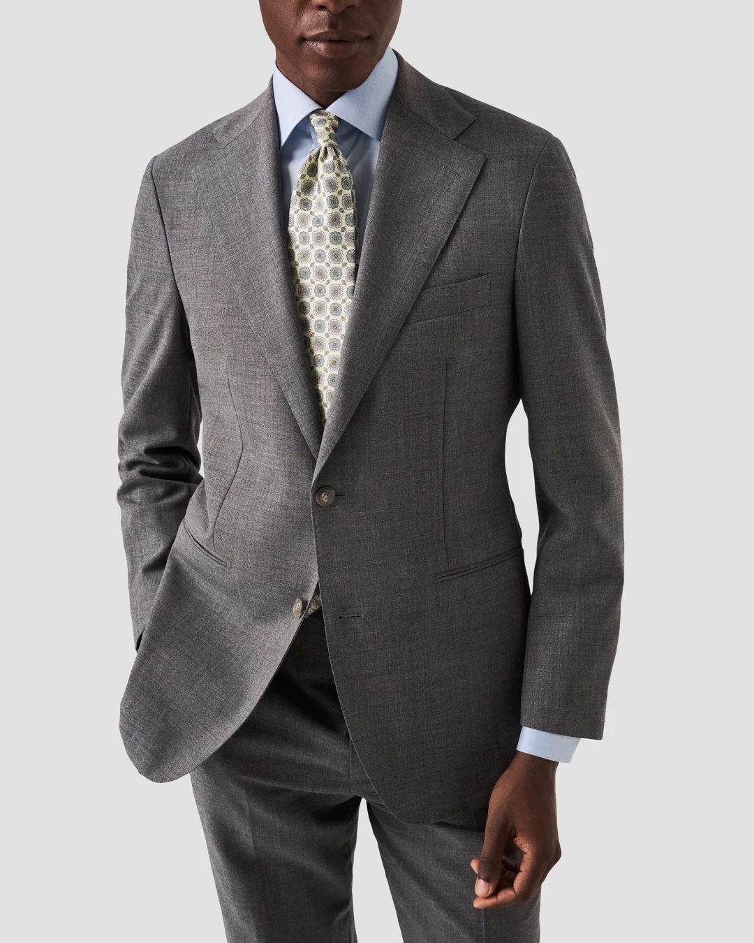 Floral Print Effect Solid Signature Twill Shirt - Eton