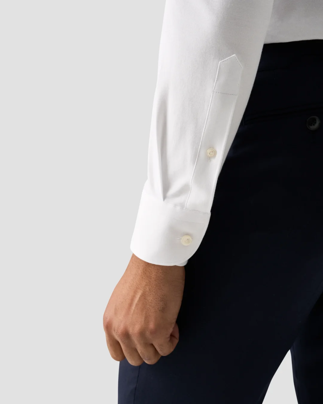 Solid Cotton Four-Way Stretch Shirt - Eton
