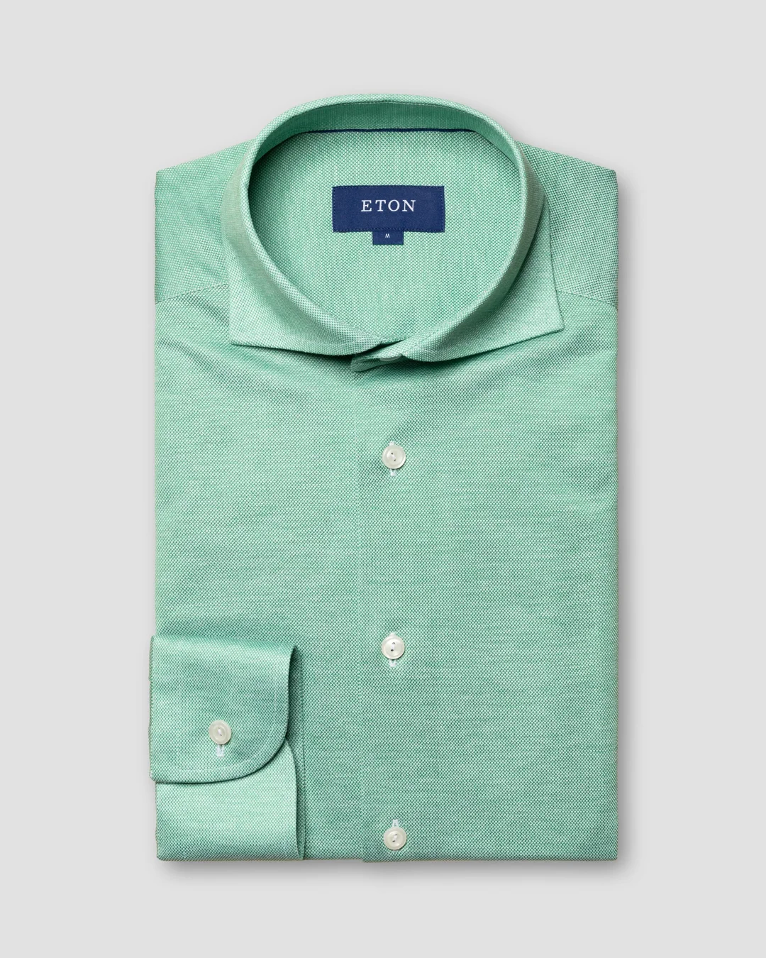 Green Filo di Scozia Oxford Piqué Shirt - Eton
