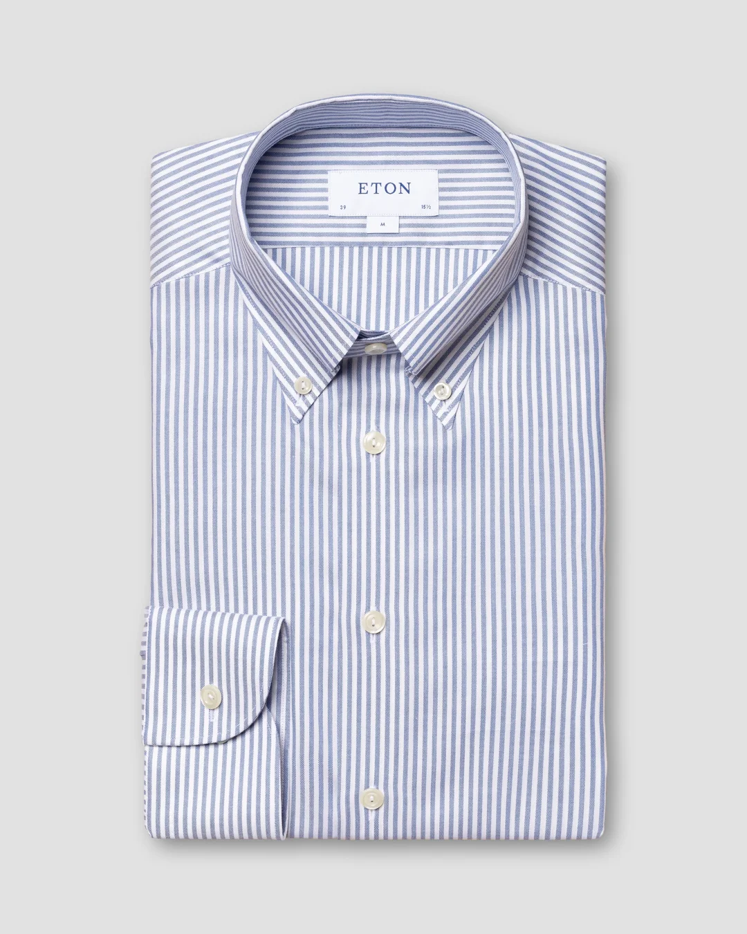 Light blue striped oxford shirt - Eton