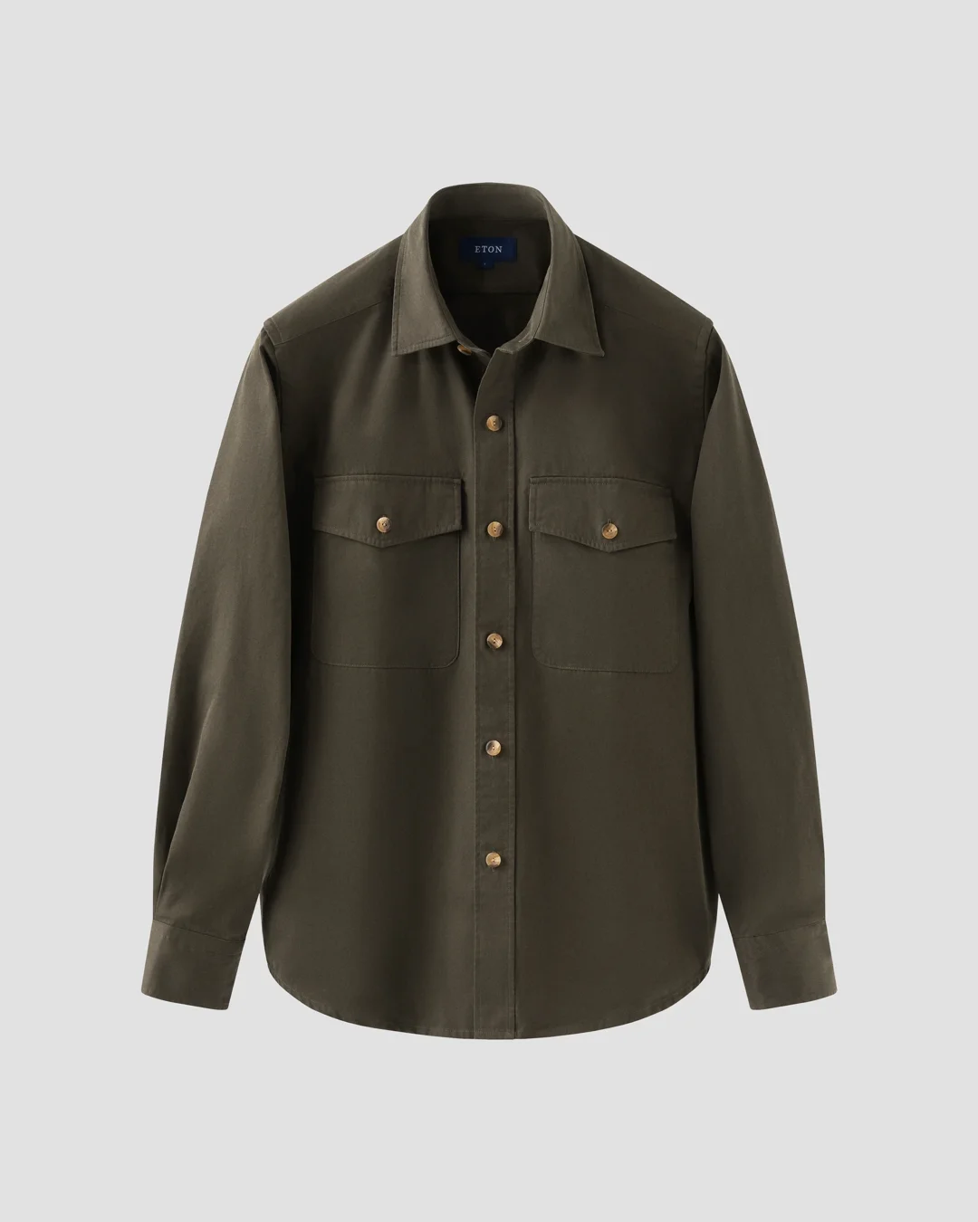 dark-green-twill-long-pointed-