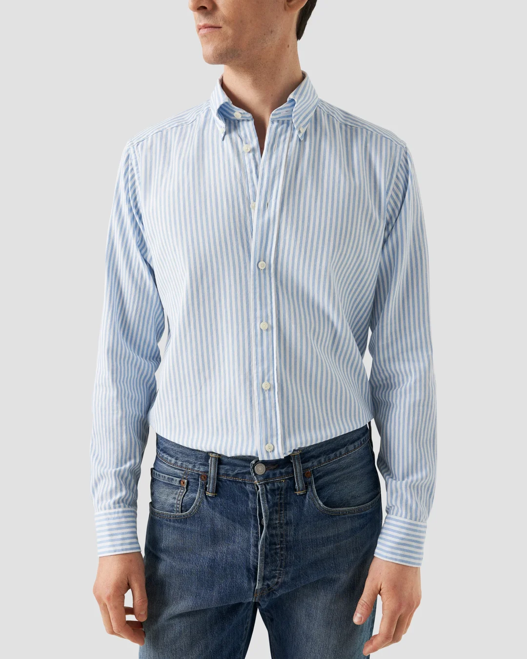 美品★HYKE｜爽やかライトブルー OXFORD シャツ 美品☆HYKE｜爽やかライトブルー OXFORD シャツ OXFORD B.D.