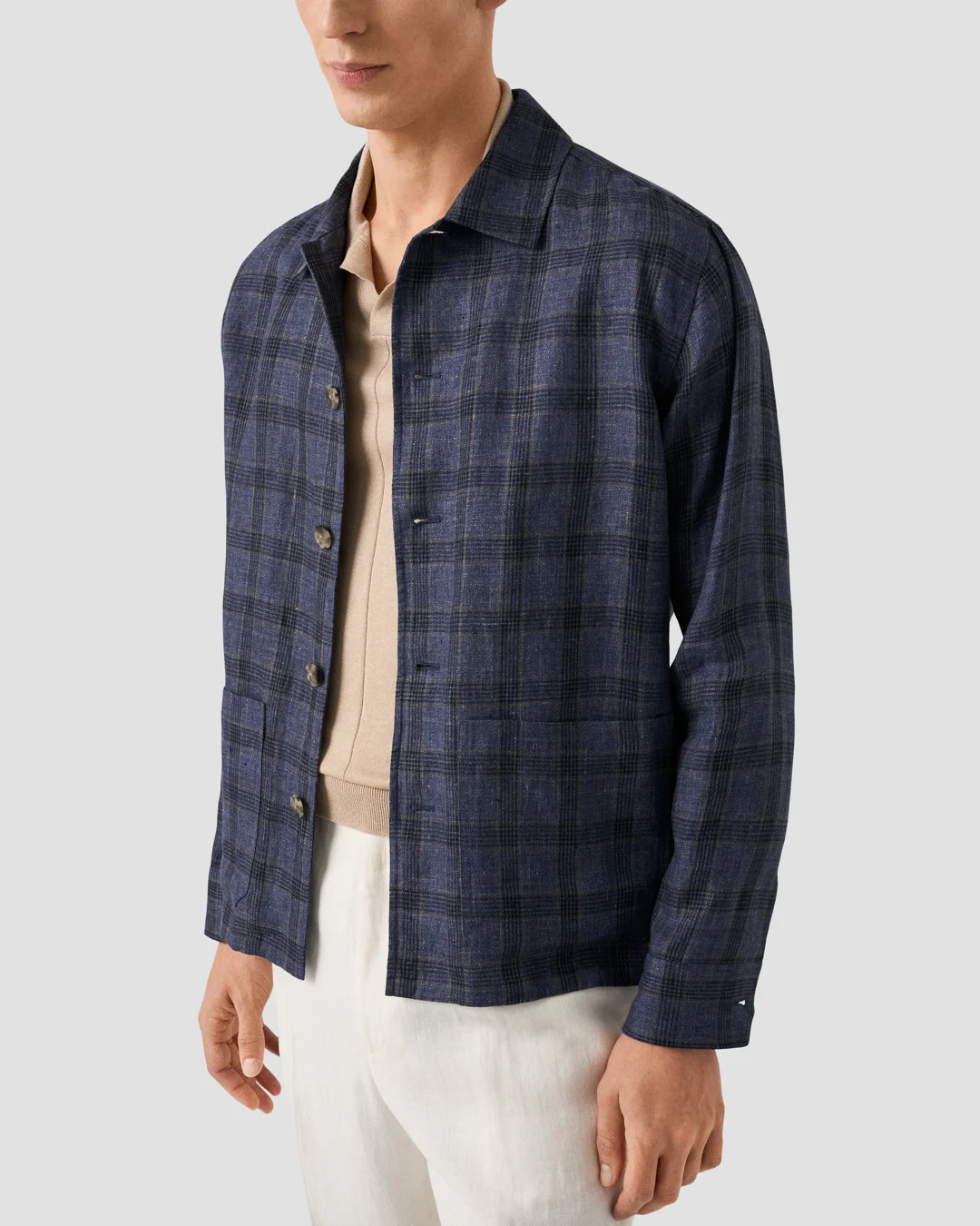 Open Collar Polo Shirt - Eton