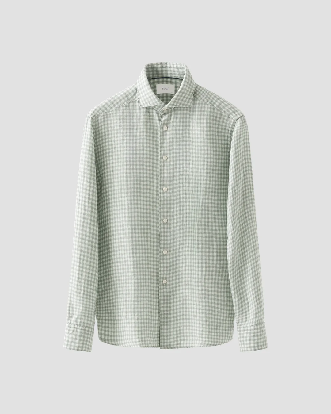 Check Linen Twill Shirt - Eton