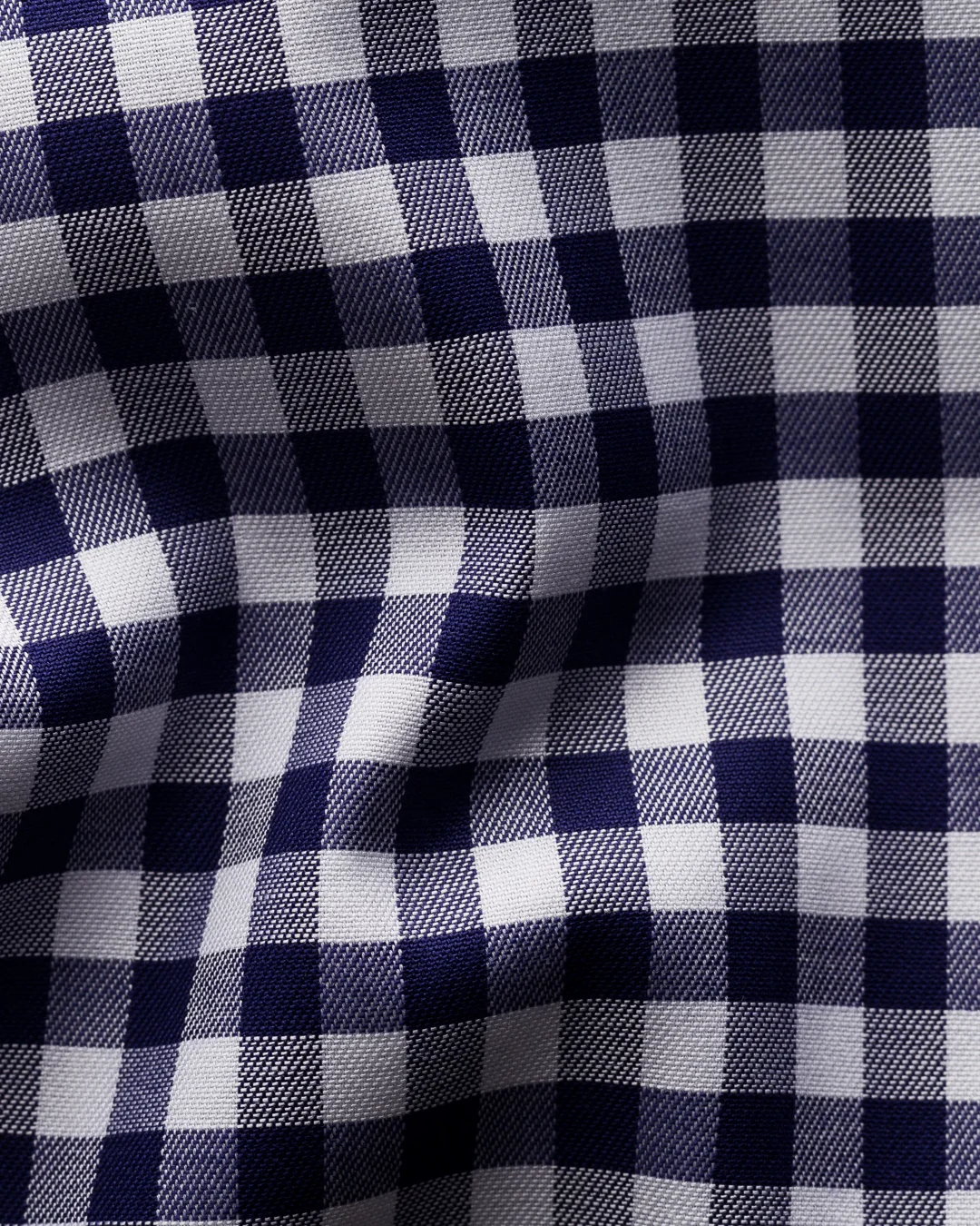Dark Blue Gingham Shirt - Eton
