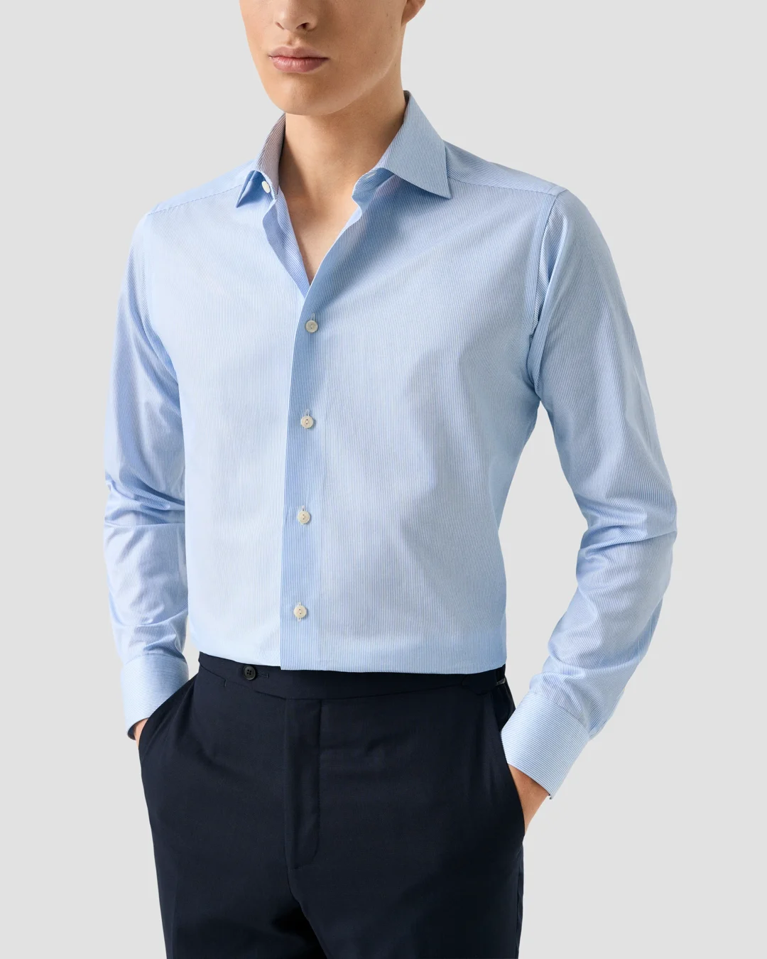 Fine Stripe Signature Twill Shirt - Eton