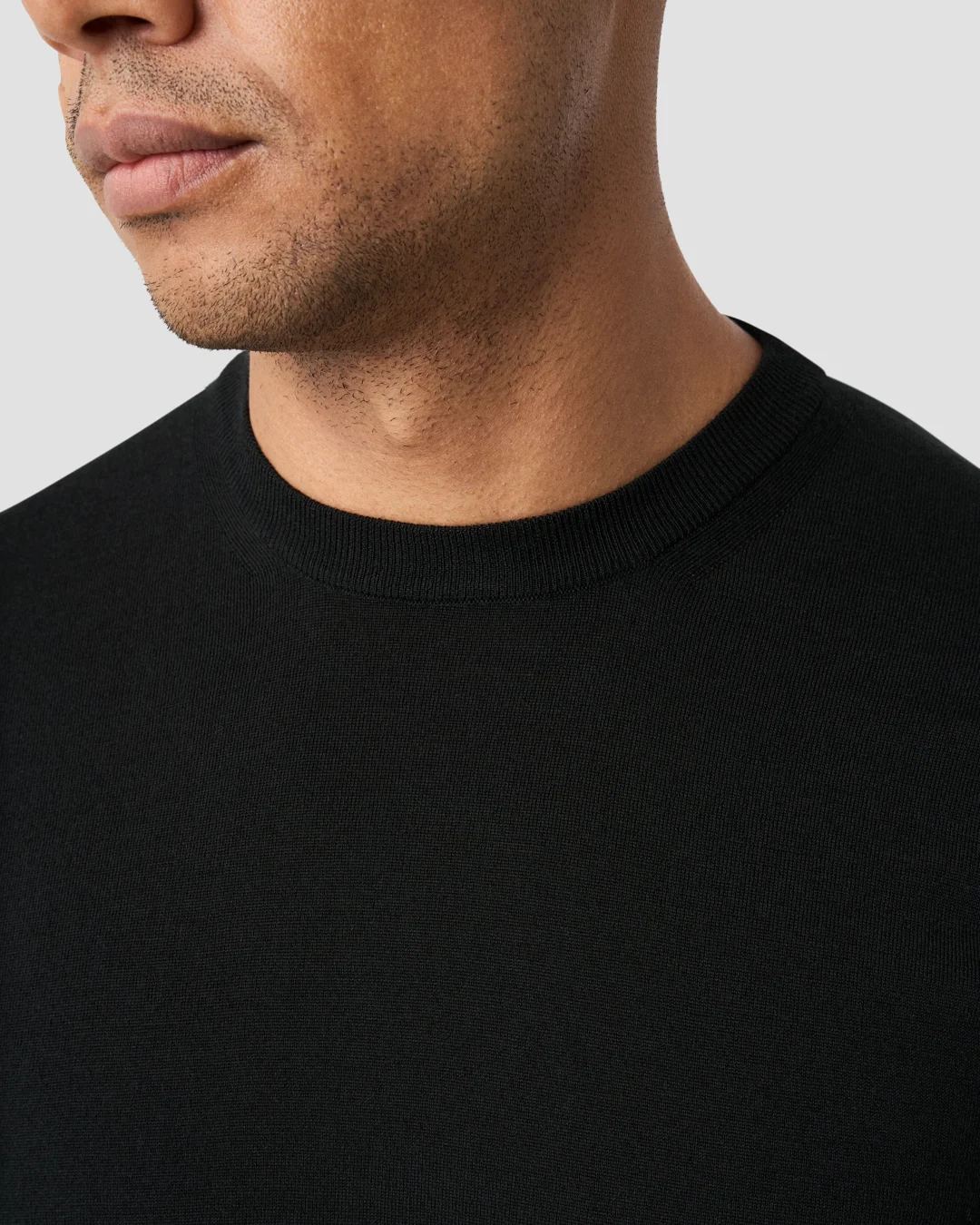 Fine Knit Merino Crew Neck - Eton