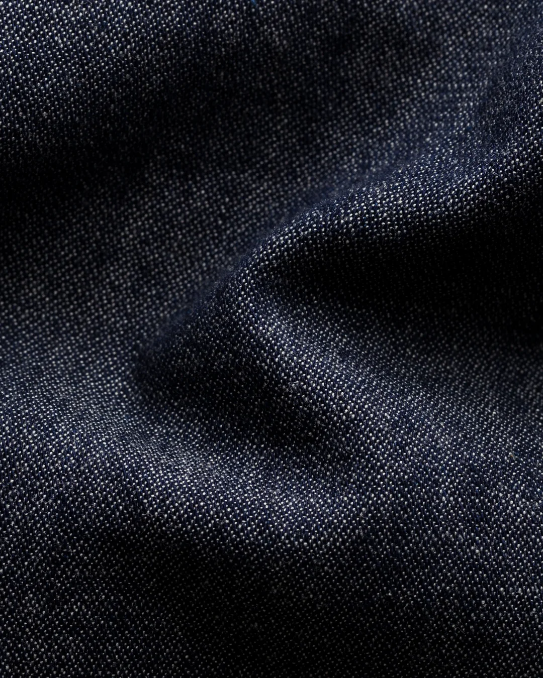 Navy Dark Washed Denim Shirt - Eton