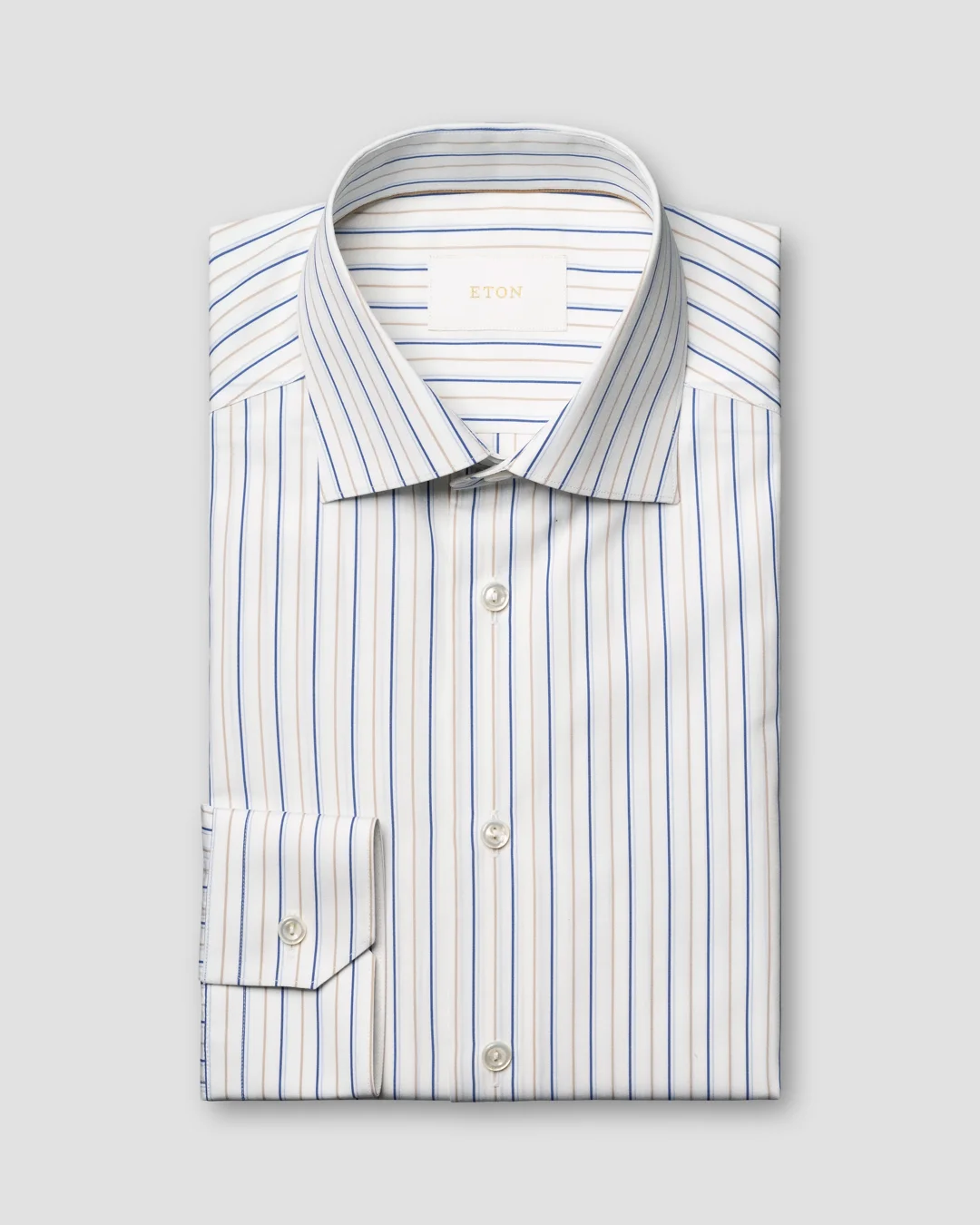 Striped Supima 120 Poplin Shirt - Eton