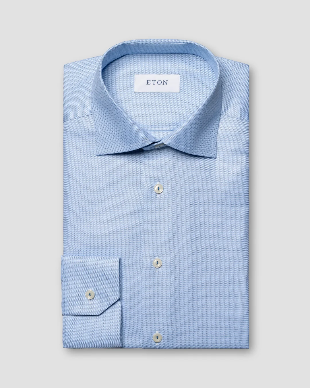 Semi Solid Signature Twill Shirt - Eton