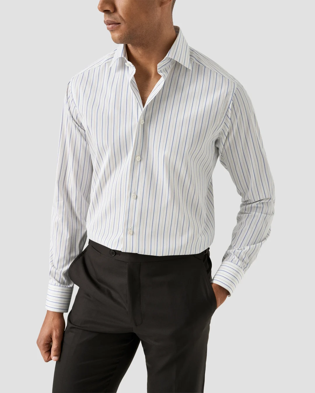 Striped Supima 120 Poplin Shirt - Eton