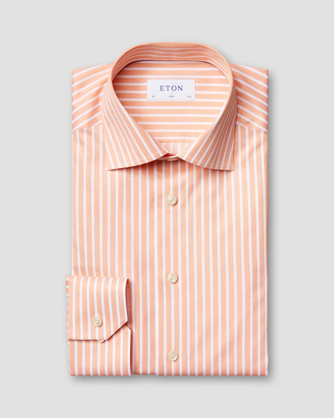 Black Striped Twill Shirt | Fitted