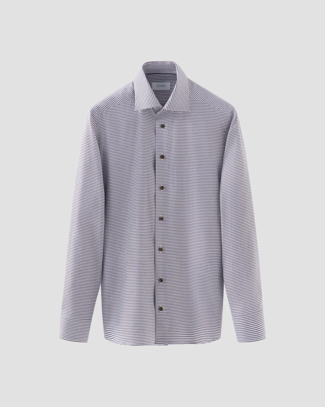 Houndstooth Signature Twill Shirt - Eton