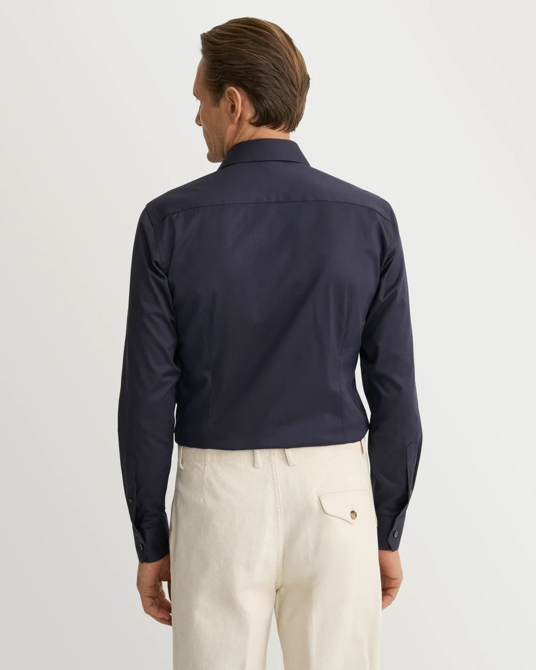 オールドイングランド ヨーロピアンダークネイビーシャツ リネンダークネイビーシャツ narrow | NAVY-YARD