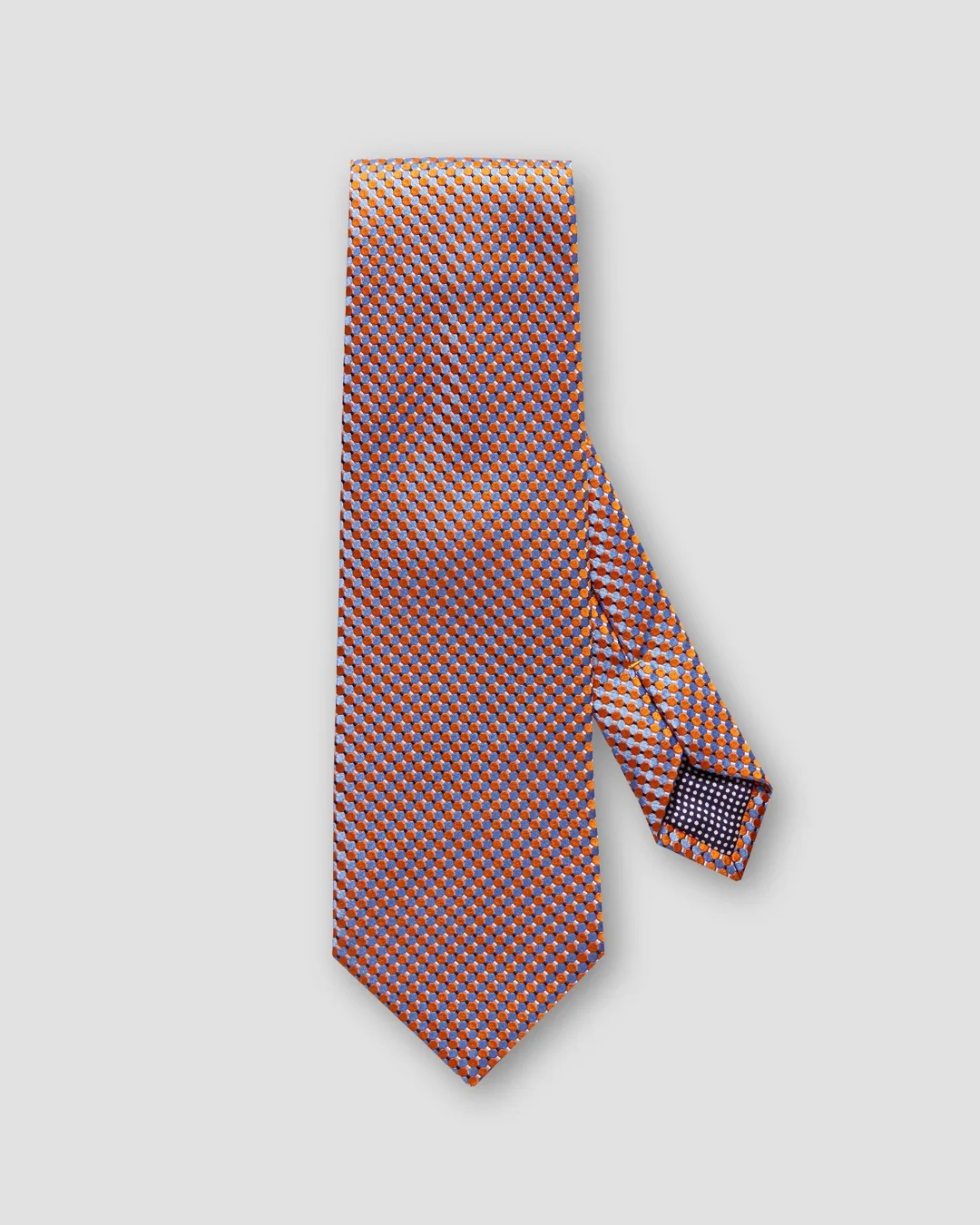 Orange Geometric Silk Tie - Eton
