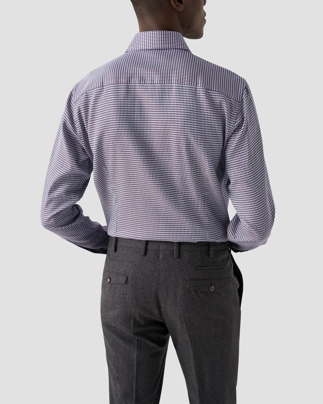 Autumn Brushed Twill Houndstooth Long Sleeve Shirt