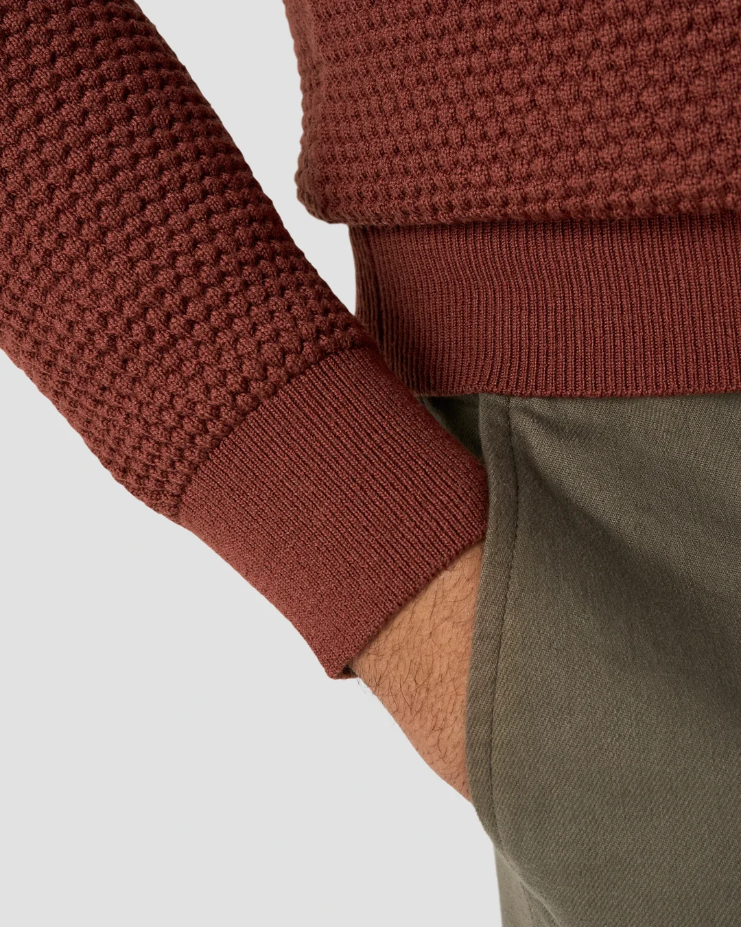 Structured Knit Polo Sweater - Eton
