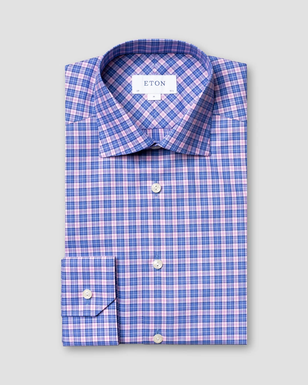 シャツ IONSEOUL Acon Check Over Shirt YJ1748 Button-Down Collar Non-Iron Stretch Poplin Mini Gingham