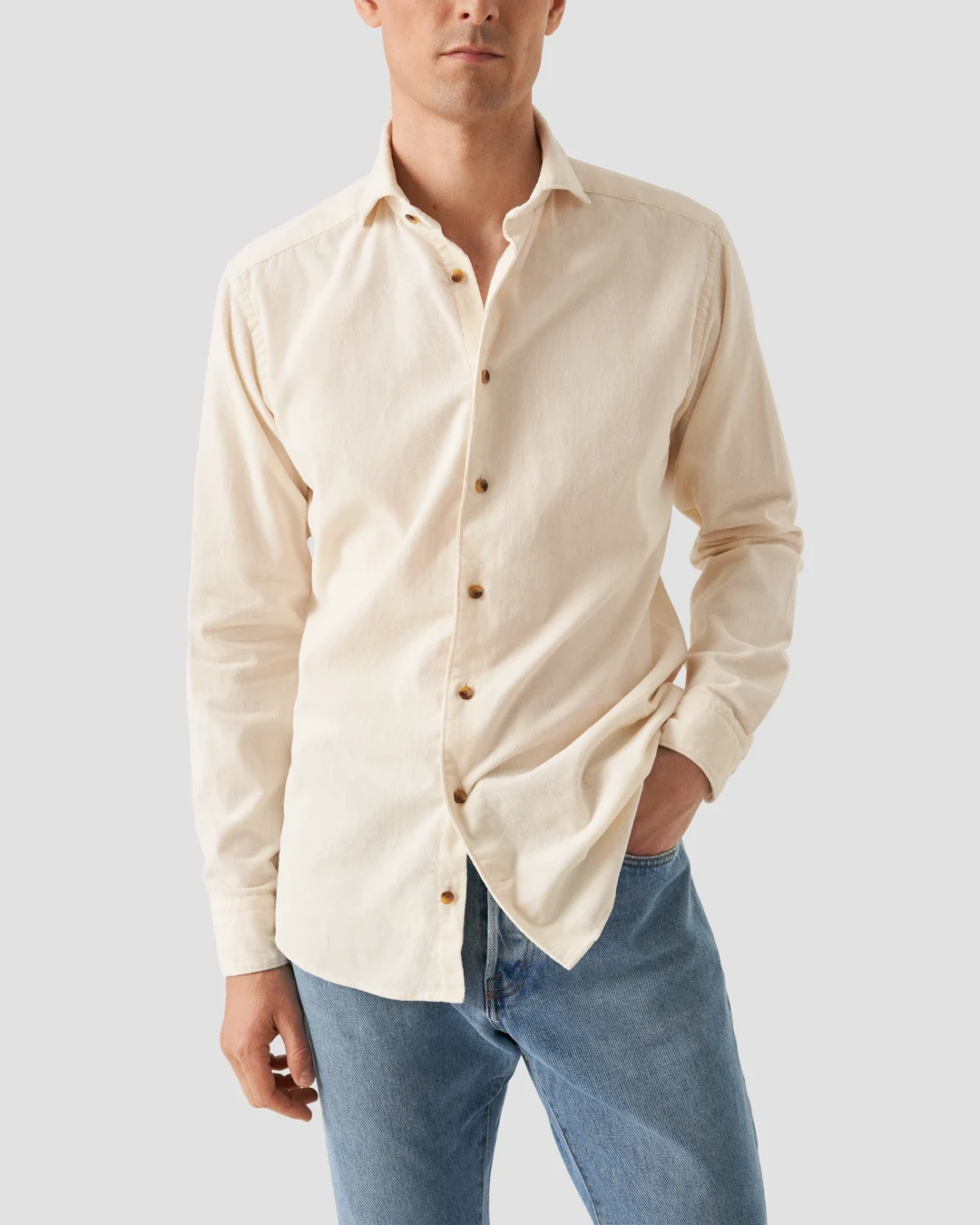 Solid Corduroy Shirt - Eton