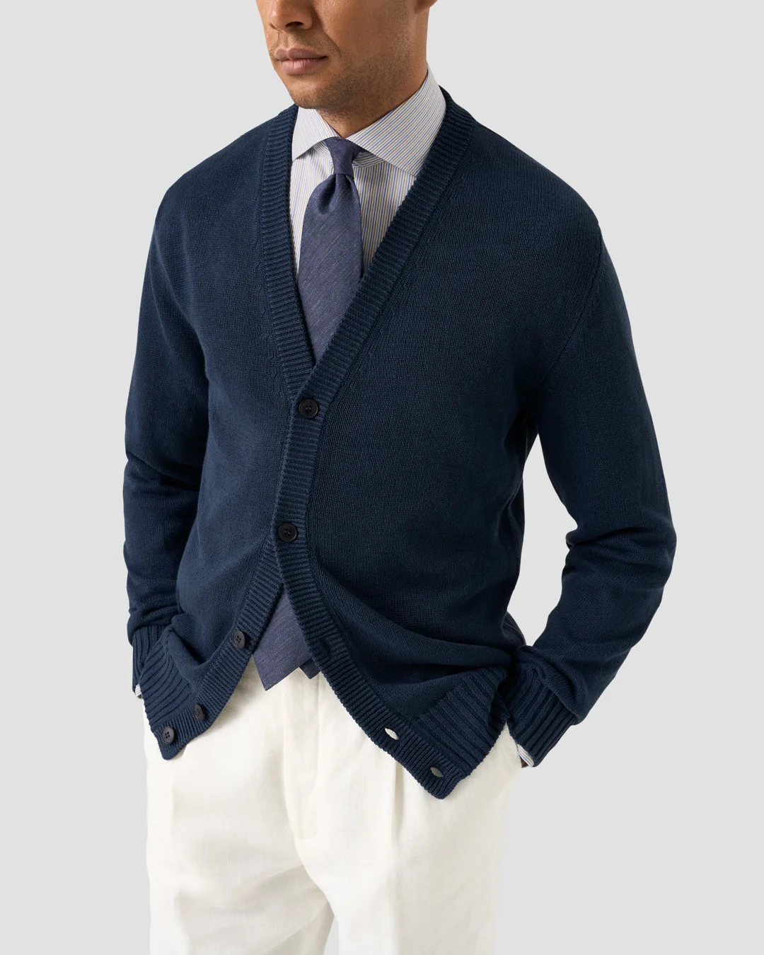 cardigan dress shirt Donato Tan Knit Long Sleeve Button Up Cardigan  Taelor.Style