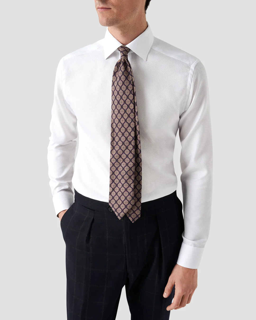 White shirt outlet grey tie