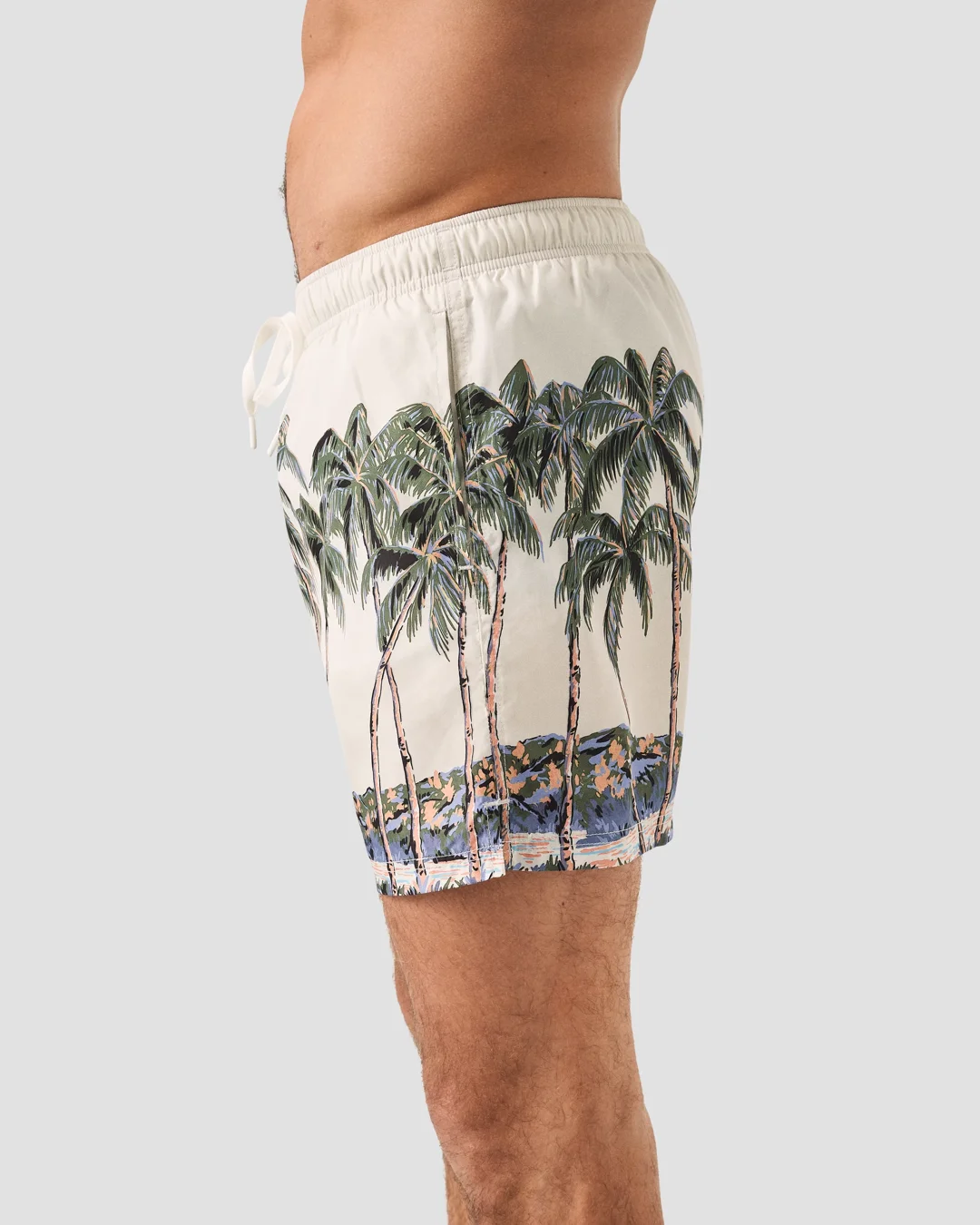 Off-White Palm Tree Print Swimming Shorts - Eton