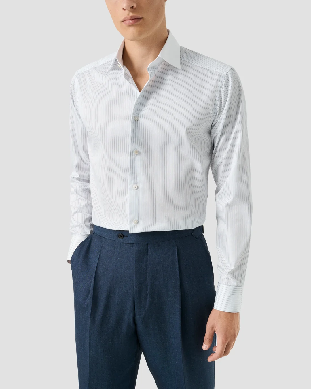 Stripe Supima 120 Shirt - Eton