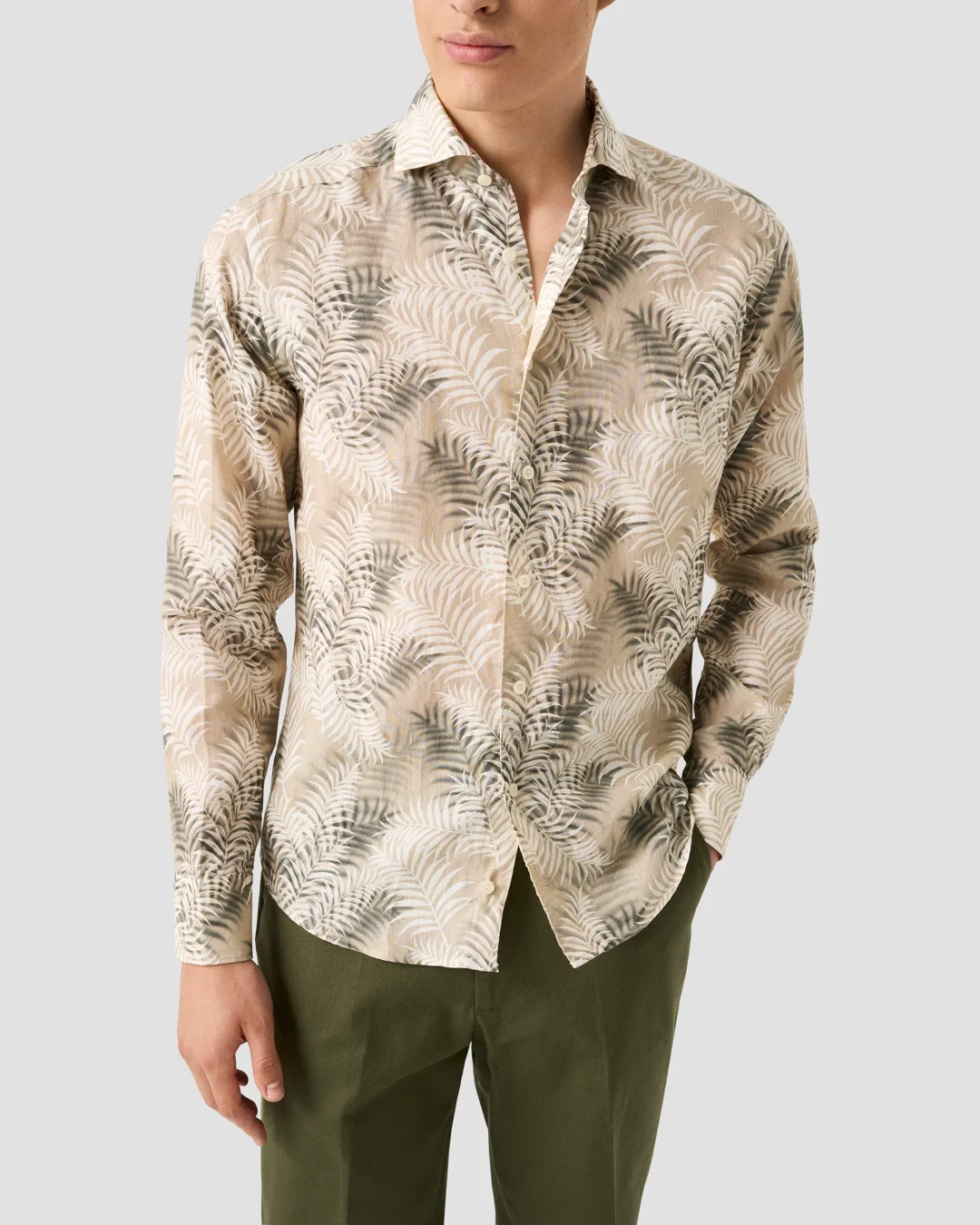 Quinn– Linen Patterned Shirt main image 1
