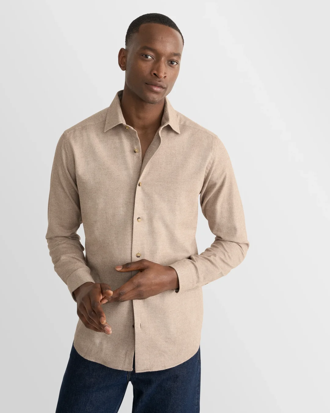 beige dress shirt men's Prime Western Corduroy Snap Shirt In Beige, Beige / 4XL main image 0