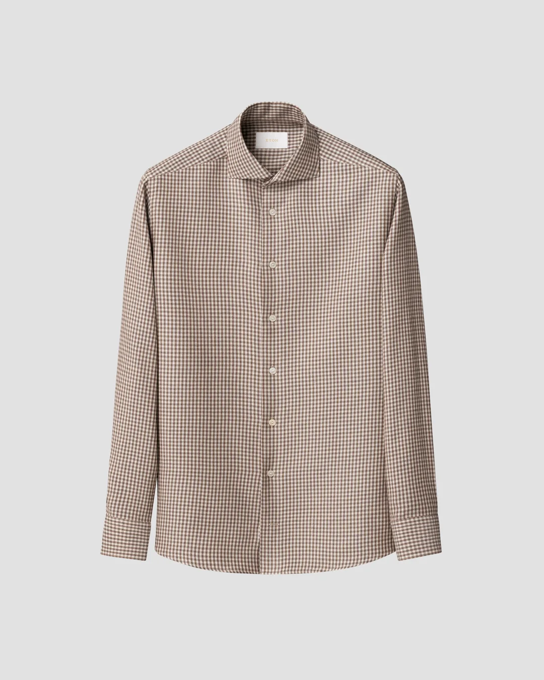チェック柄 コットンシルクカシミヤシャツ - Eton