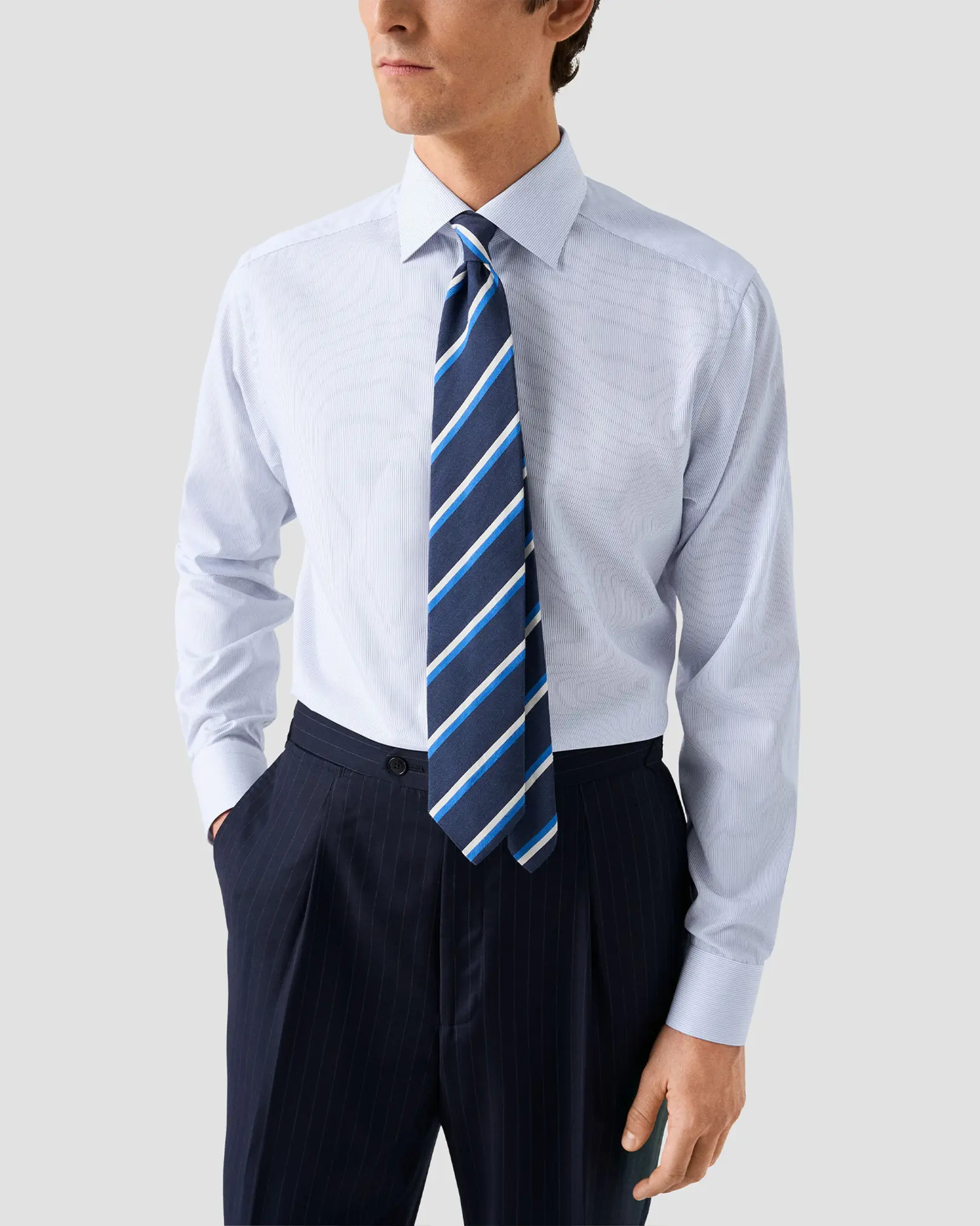 Eton - Striped Woven Silk Tie