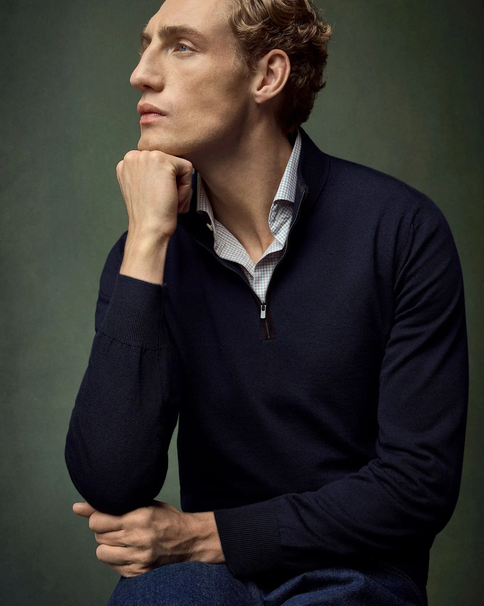 Eton - Quarter Zip Sweater