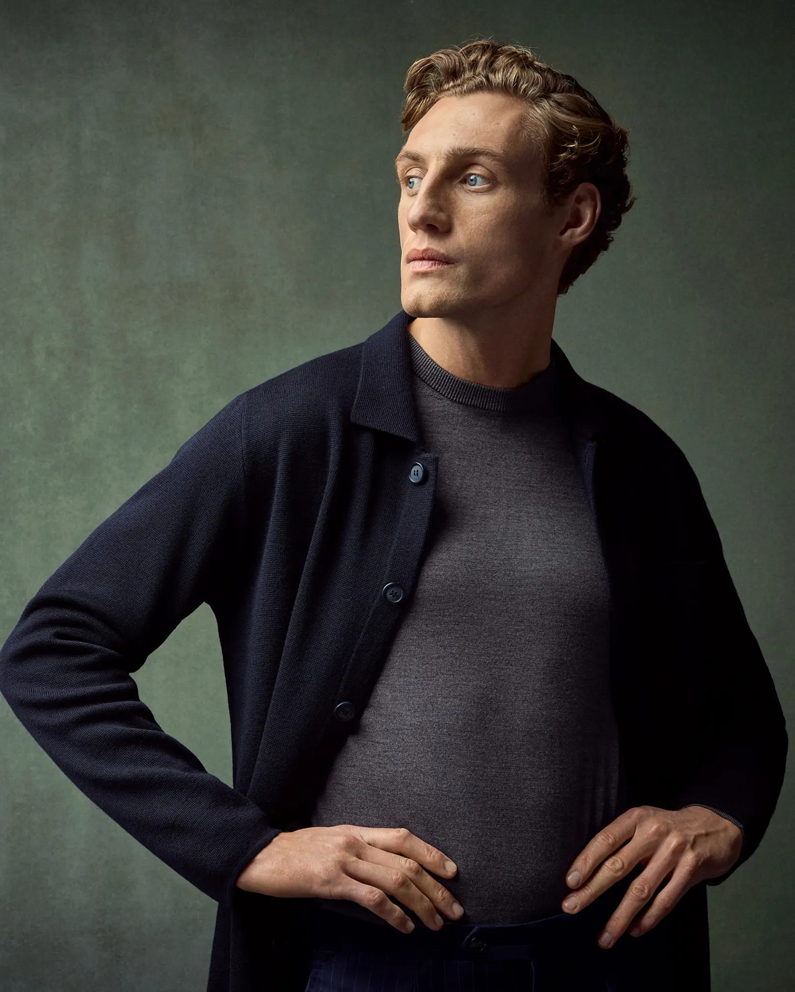 Eton - merino milano knit overshirt