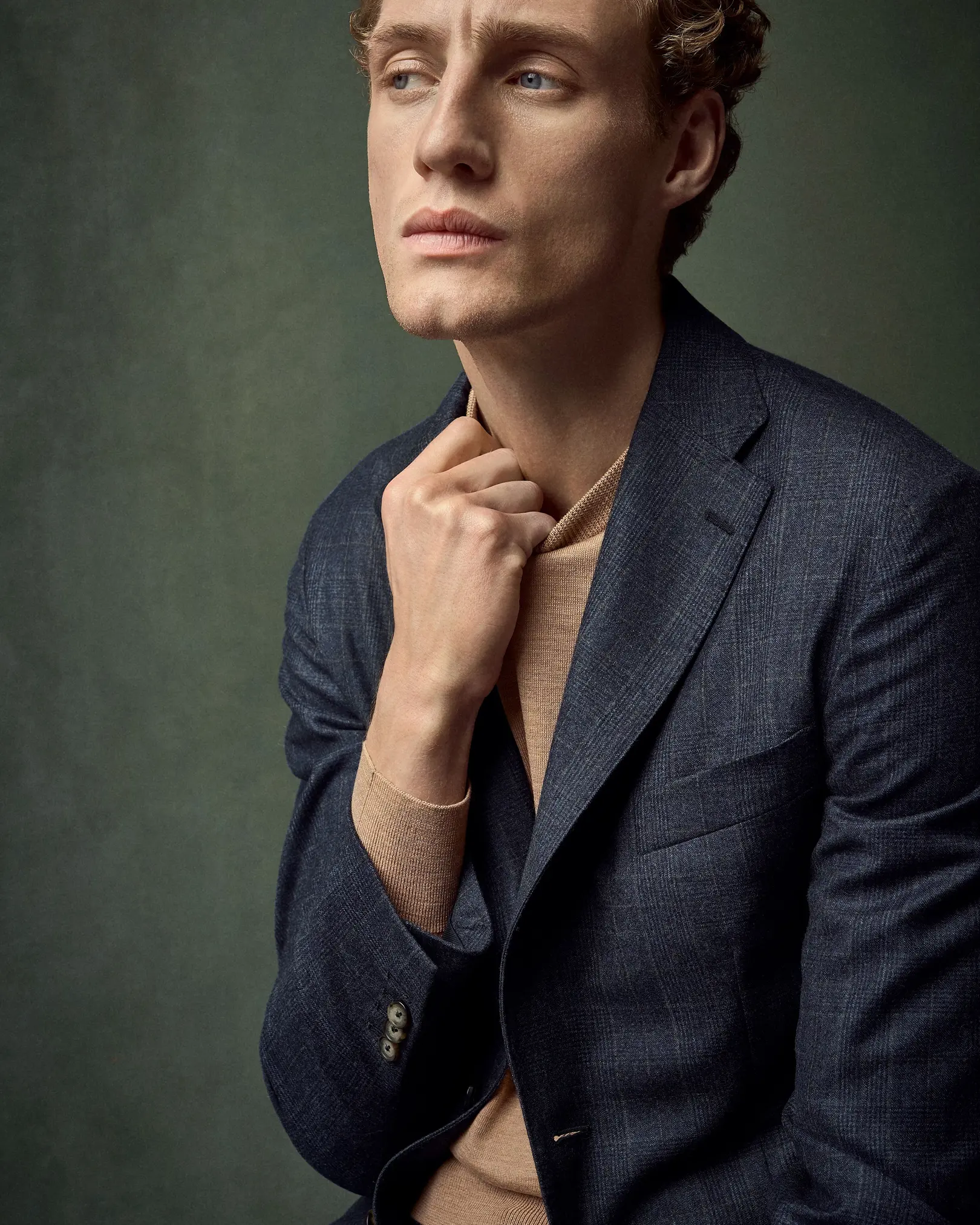 Eton - wool check soft jacket