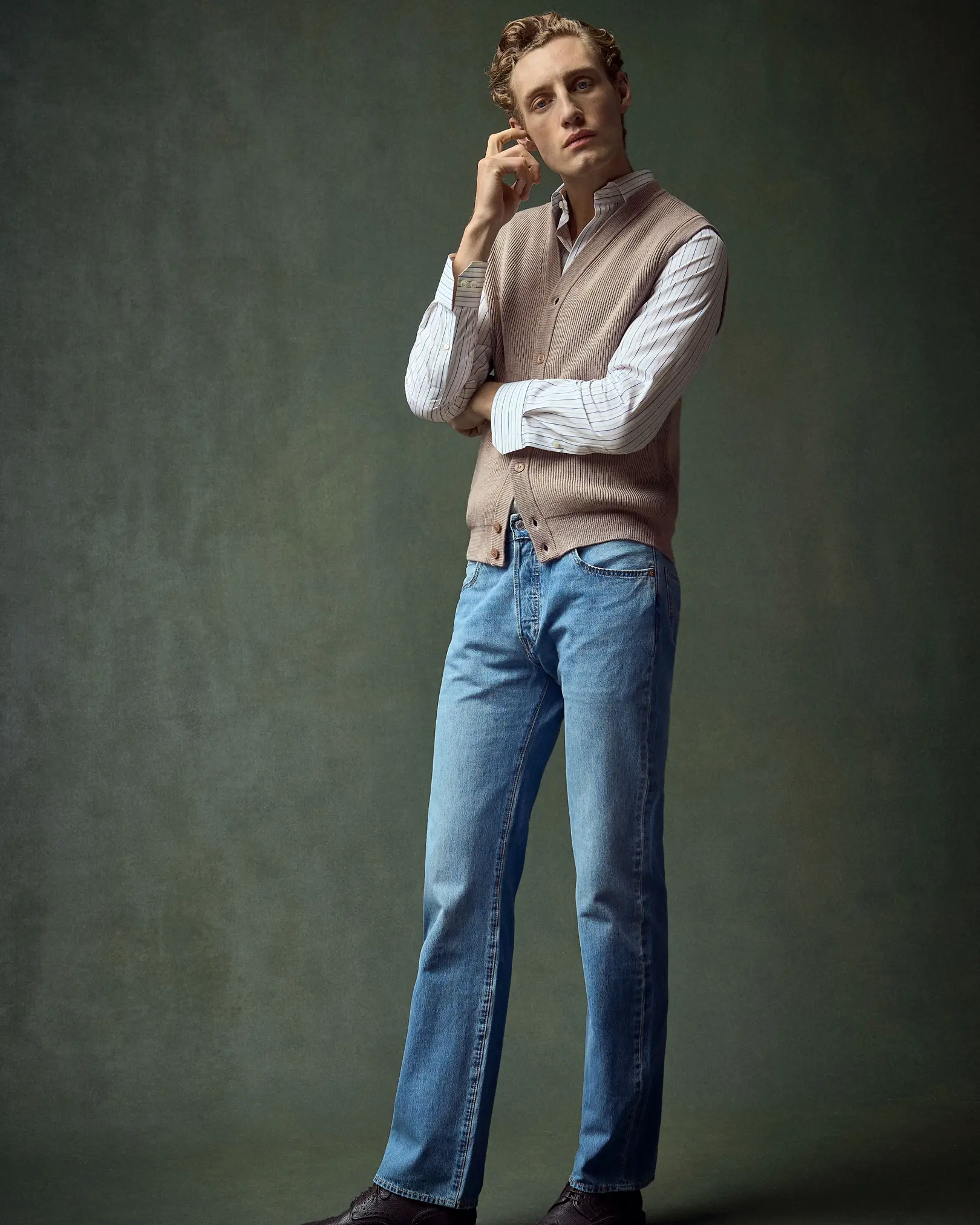 Eton - merino structured knit vest